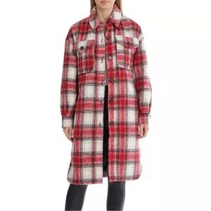 Avec Les Filles Red and Black Plaid  Jacket w/Lining